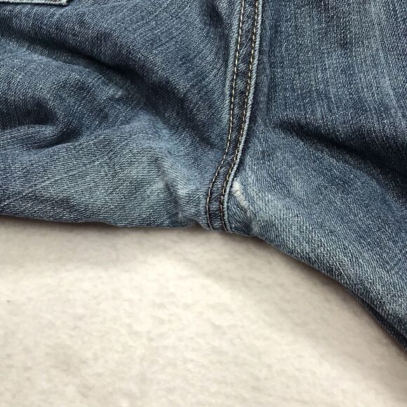 Y2K LEVIS 527 Low Boot Cut Jeans Men 34x34 Distress Denim Blue Cowboy Western - Picture 11 of 16